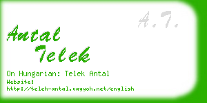 antal telek business card